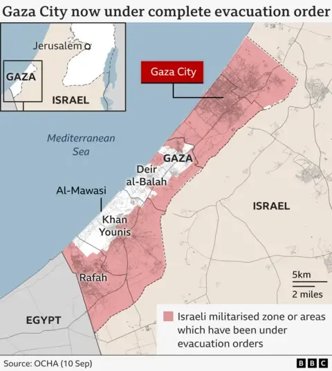 Thousands Palestinians Escape as Military Forces Move Deeper into Gaza City